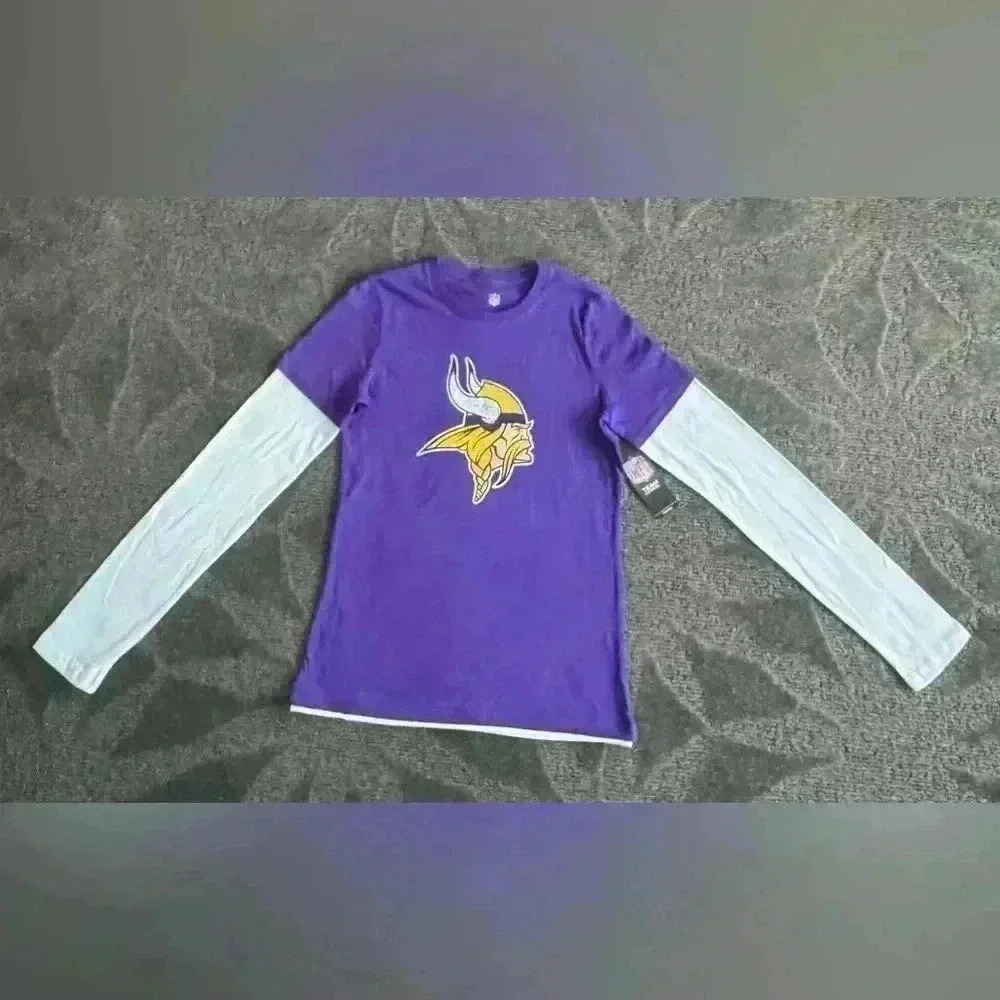 2 for $30 🆕 Youth | Minnesota Vikings Long Sleeve Top - Picture 9 of 16